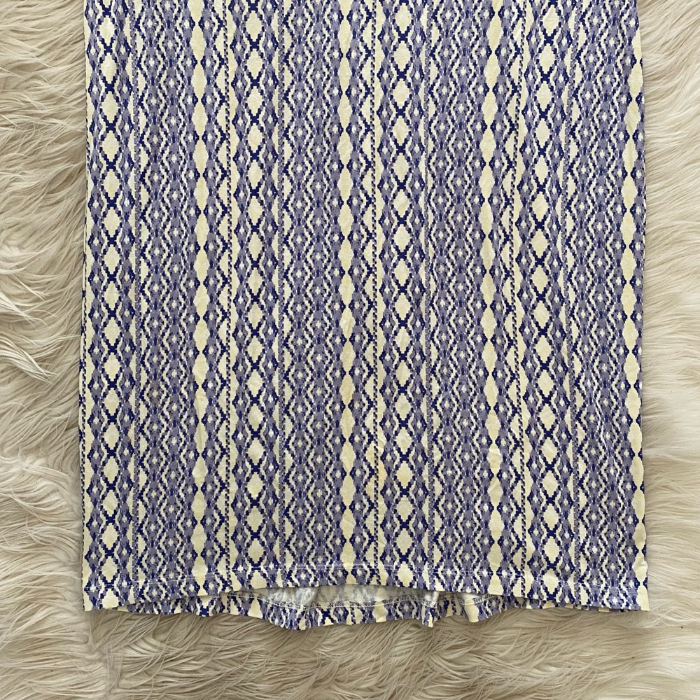 Seraphine Purple Yellow Geometric Short Sleeve Aztec Front Twist Maternity Dress - Picture 9 of 15